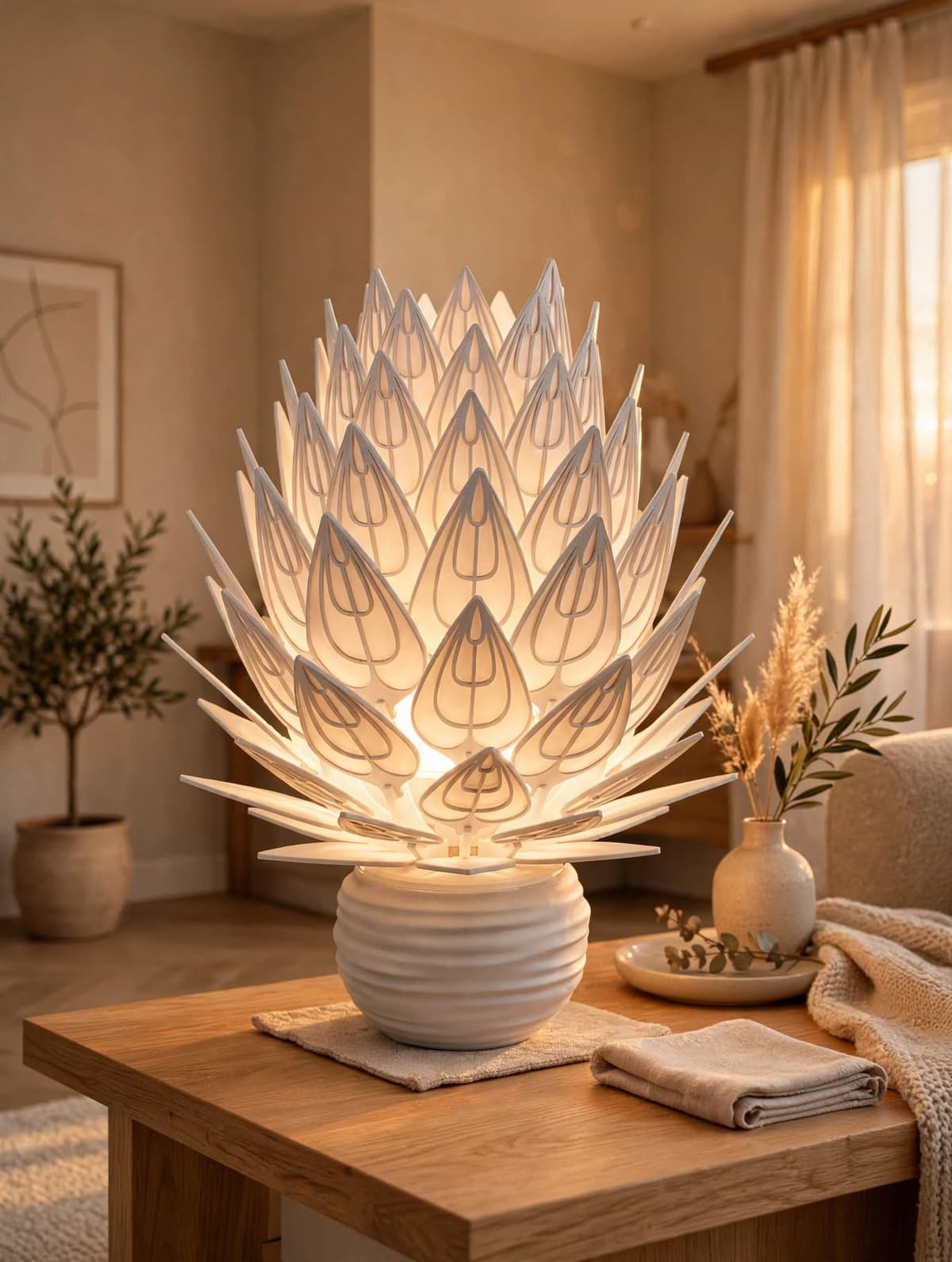 Flux3D BloomGlow Lotus - 3D Printed RGB Smart Table Lamp