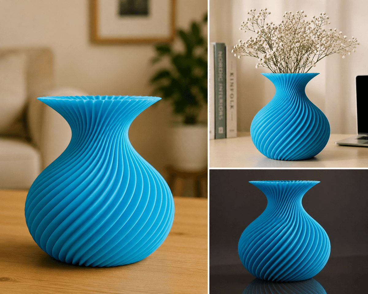 Premium Spiral Decorative Vase – Living Room & Office Decor